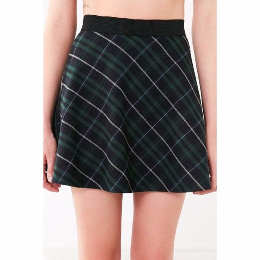 BDG Tai Plaid Circle Skirt